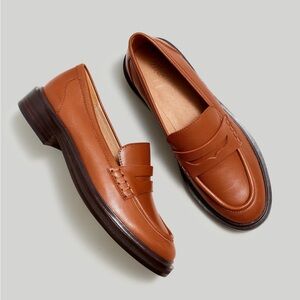 Madewell The Vernon Leather Loafers in Dried Maple Brown Size 7.5